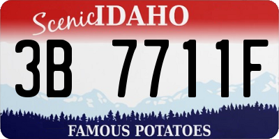 ID license plate 3B7711F