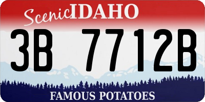 ID license plate 3B7712B