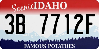ID license plate 3B7712F