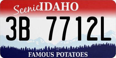 ID license plate 3B7712L