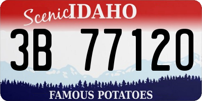 ID license plate 3B7712O
