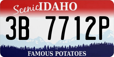 ID license plate 3B7712P