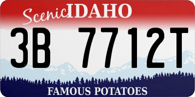 ID license plate 3B7712T