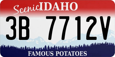 ID license plate 3B7712V