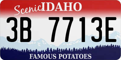 ID license plate 3B7713E