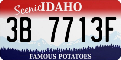 ID license plate 3B7713F