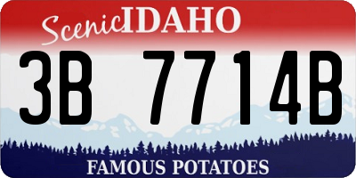 ID license plate 3B7714B