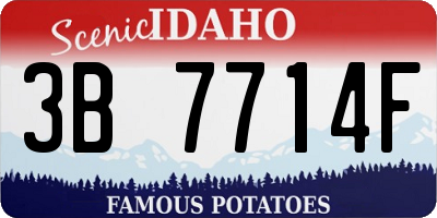 ID license plate 3B7714F