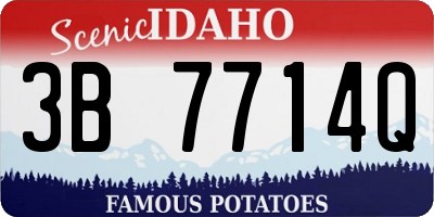 ID license plate 3B7714Q