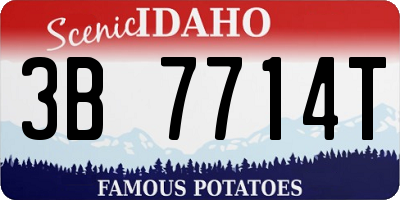 ID license plate 3B7714T