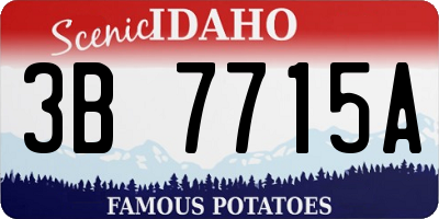 ID license plate 3B7715A