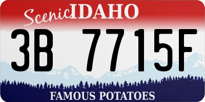 ID license plate 3B7715F