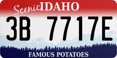 ID license plate 3B7717E