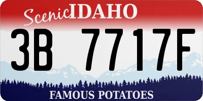 ID license plate 3B7717F