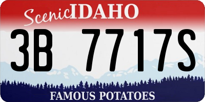 ID license plate 3B7717S