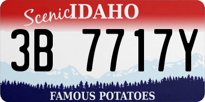 ID license plate 3B7717Y