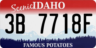 ID license plate 3B7718F