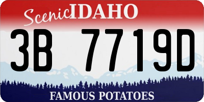 ID license plate 3B7719D