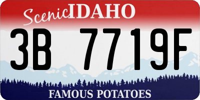 ID license plate 3B7719F