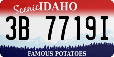 ID license plate 3B7719I