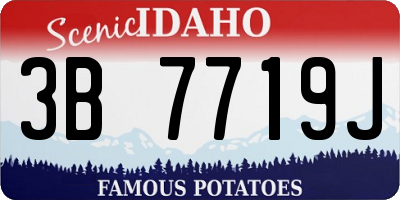 ID license plate 3B7719J