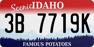 ID license plate 3B7719K