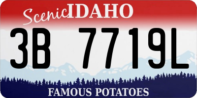 ID license plate 3B7719L