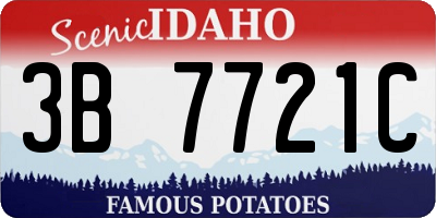ID license plate 3B7721C