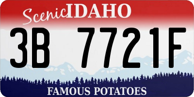 ID license plate 3B7721F