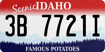 ID license plate 3B7721I