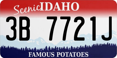 ID license plate 3B7721J