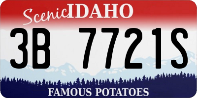 ID license plate 3B7721S