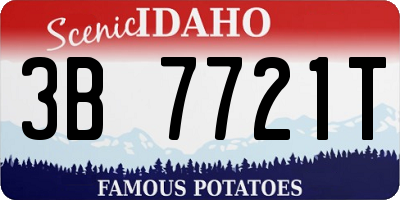 ID license plate 3B7721T