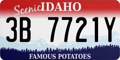 ID license plate 3B7721Y