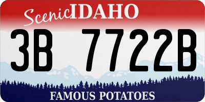 ID license plate 3B7722B