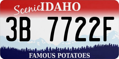 ID license plate 3B7722F