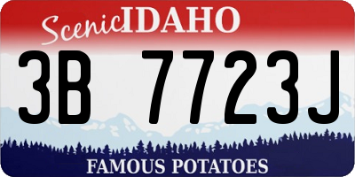 ID license plate 3B7723J