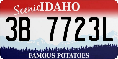 ID license plate 3B7723L