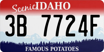 ID license plate 3B7724F