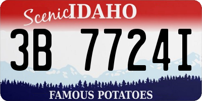ID license plate 3B7724I