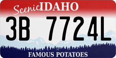 ID license plate 3B7724L