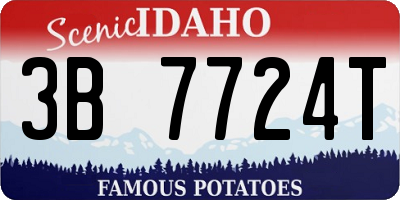 ID license plate 3B7724T