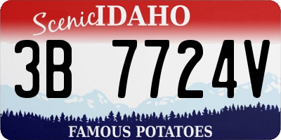 ID license plate 3B7724V