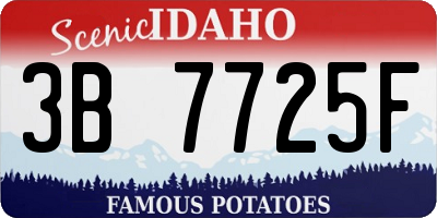 ID license plate 3B7725F