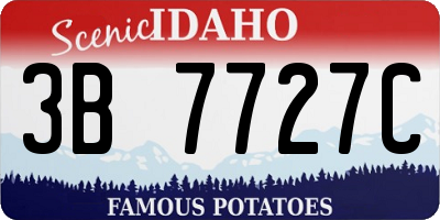 ID license plate 3B7727C