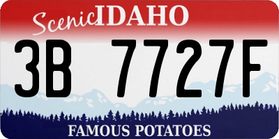 ID license plate 3B7727F