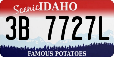 ID license plate 3B7727L