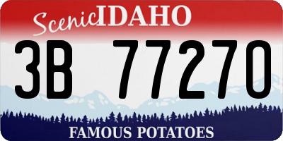 ID license plate 3B7727O