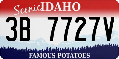 ID license plate 3B7727V