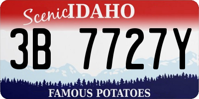 ID license plate 3B7727Y